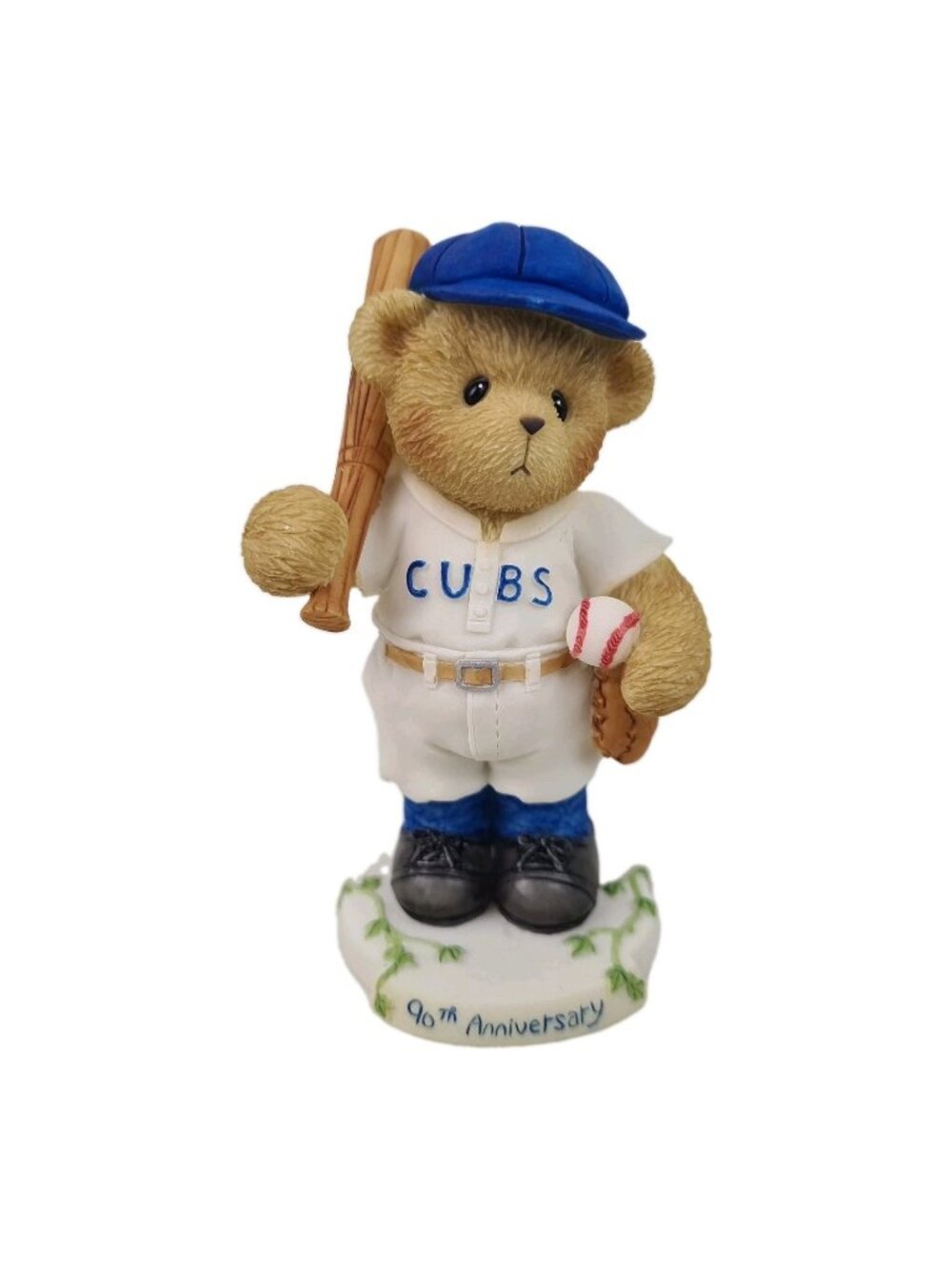 Cherished Teddies Clark Addison Chicago Cubs 4001005 Porcelain Figurine Vntg